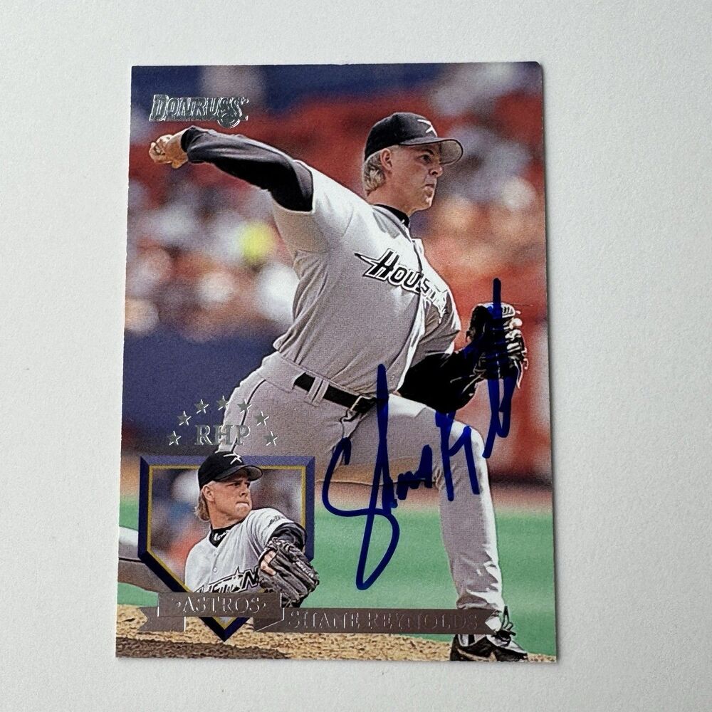 Shane Reynolds Autograph 1995 Fleer #307 On Card In Person Signed NM Auto